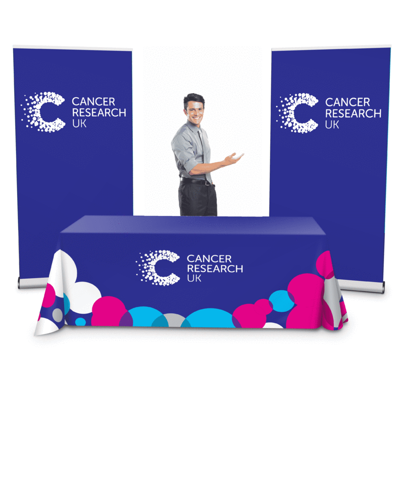 Exhibition Kit 1 - 1 x Table Cloth 2 x Roller Banners